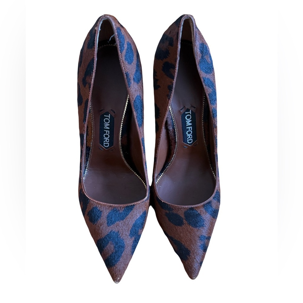 Tom Ford Ponyhair Leopard Print Heels